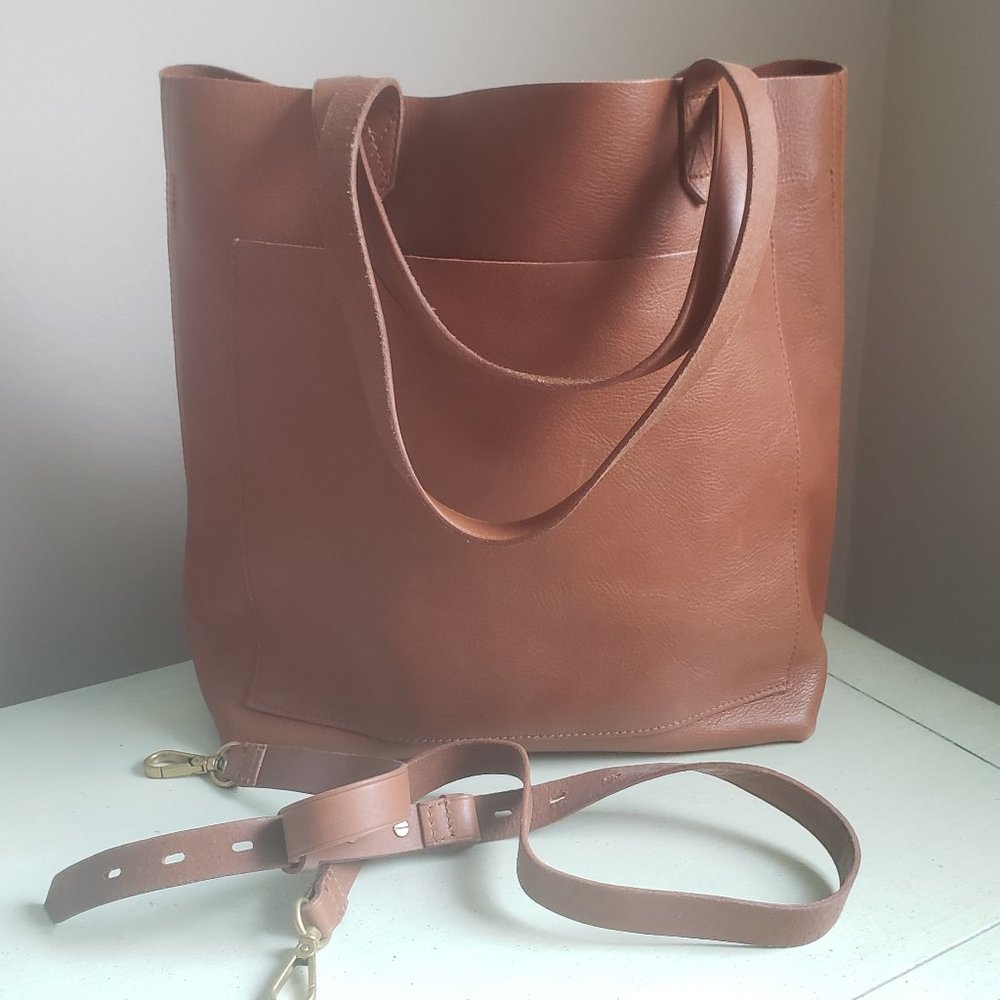 Madewell Brown Leather Tote Bag